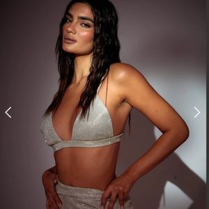 SLA the Label Astrid bralette gold size small